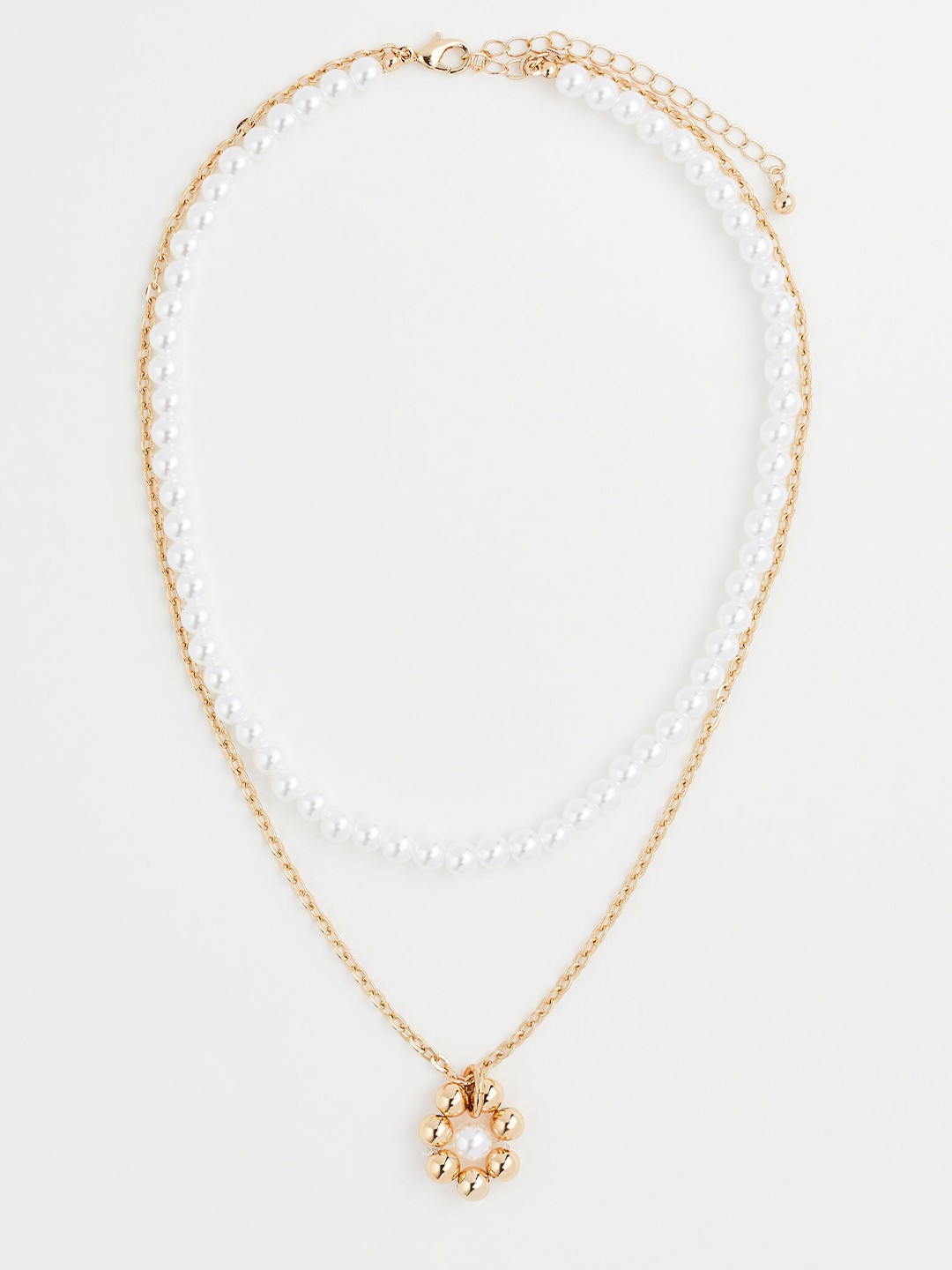 

H&M Gold-Toned & White Gold-Plated Layered Chain