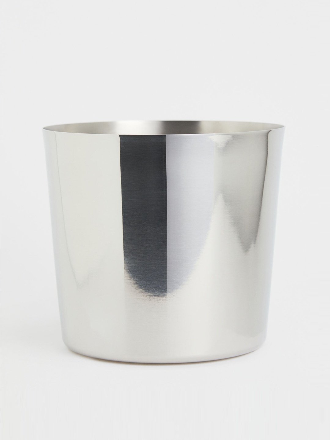 

H&M Silver-Toned Medium Metal Plant Pot