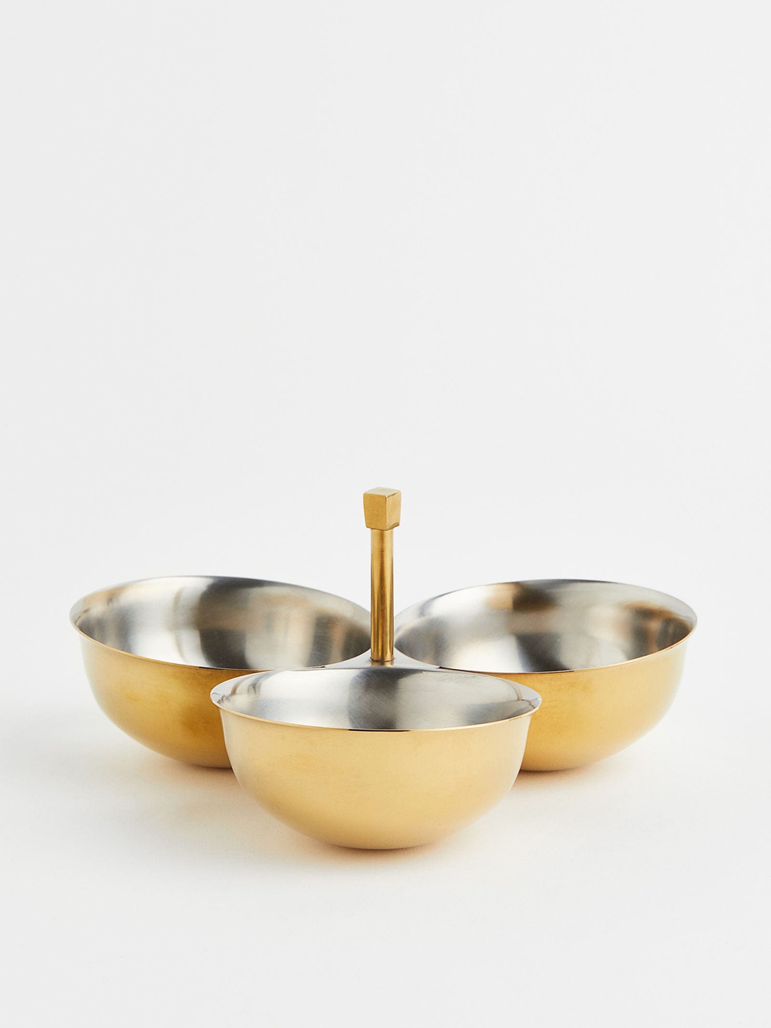 

H&M Gold Toned Three-Sectioned Metal Bowl