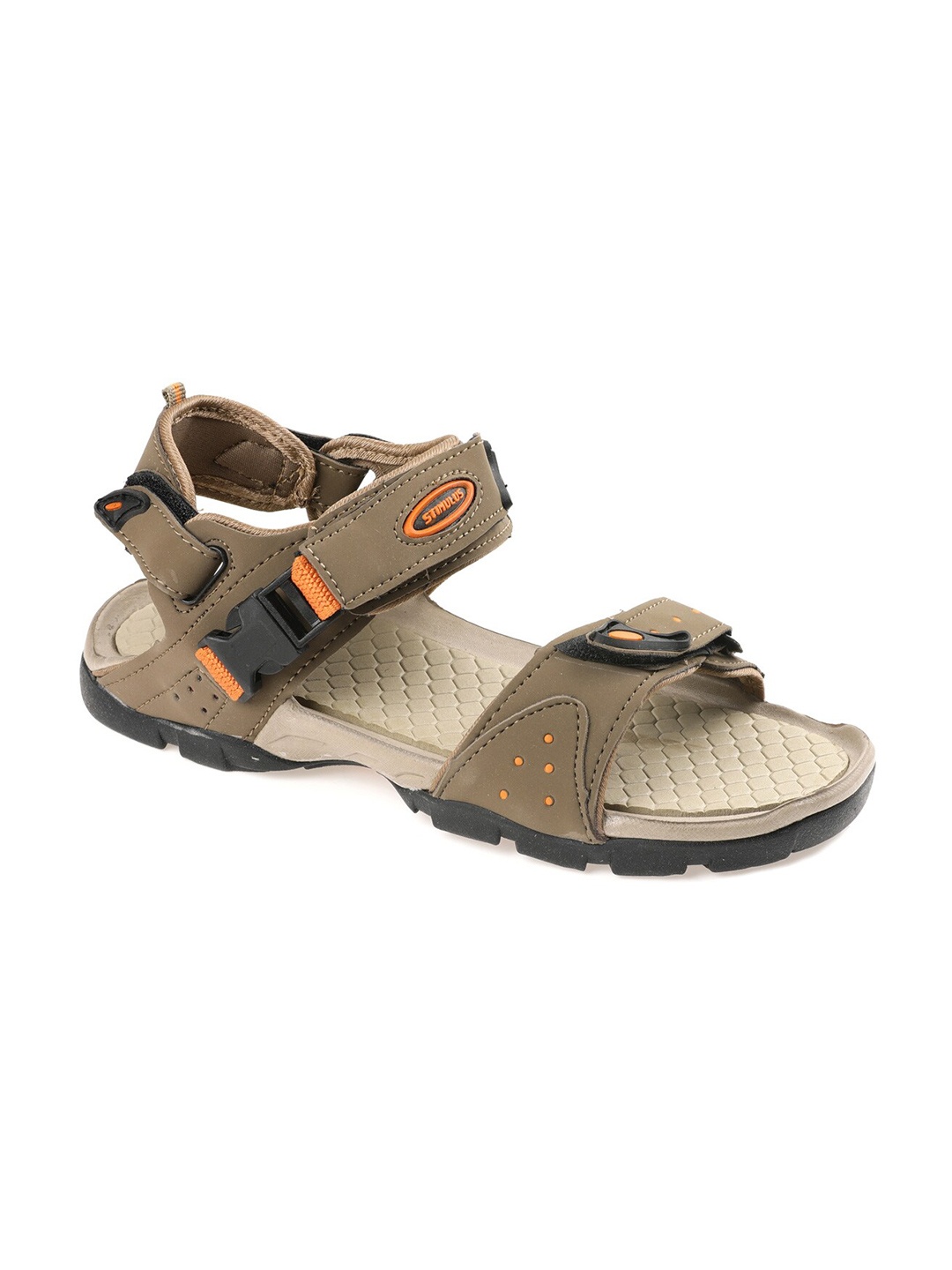 

Paragon Men Brown Stimulus Sports Sandal, Olive