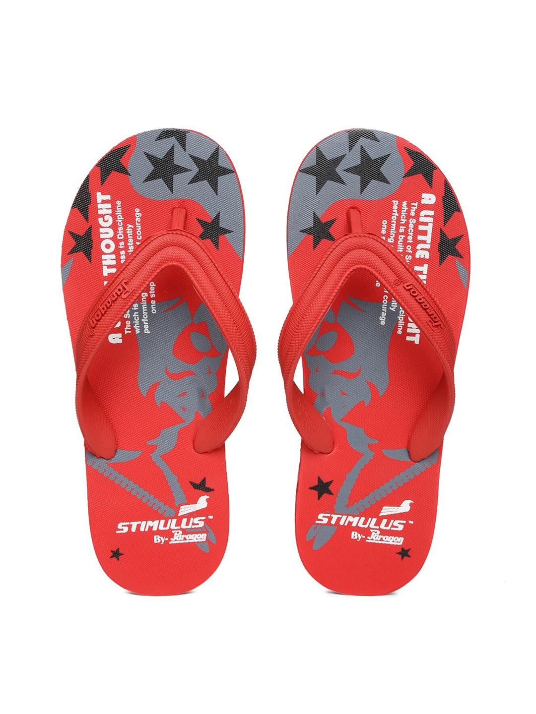 

Paragon Men Red & Grey Printed Thong Flip-Flops