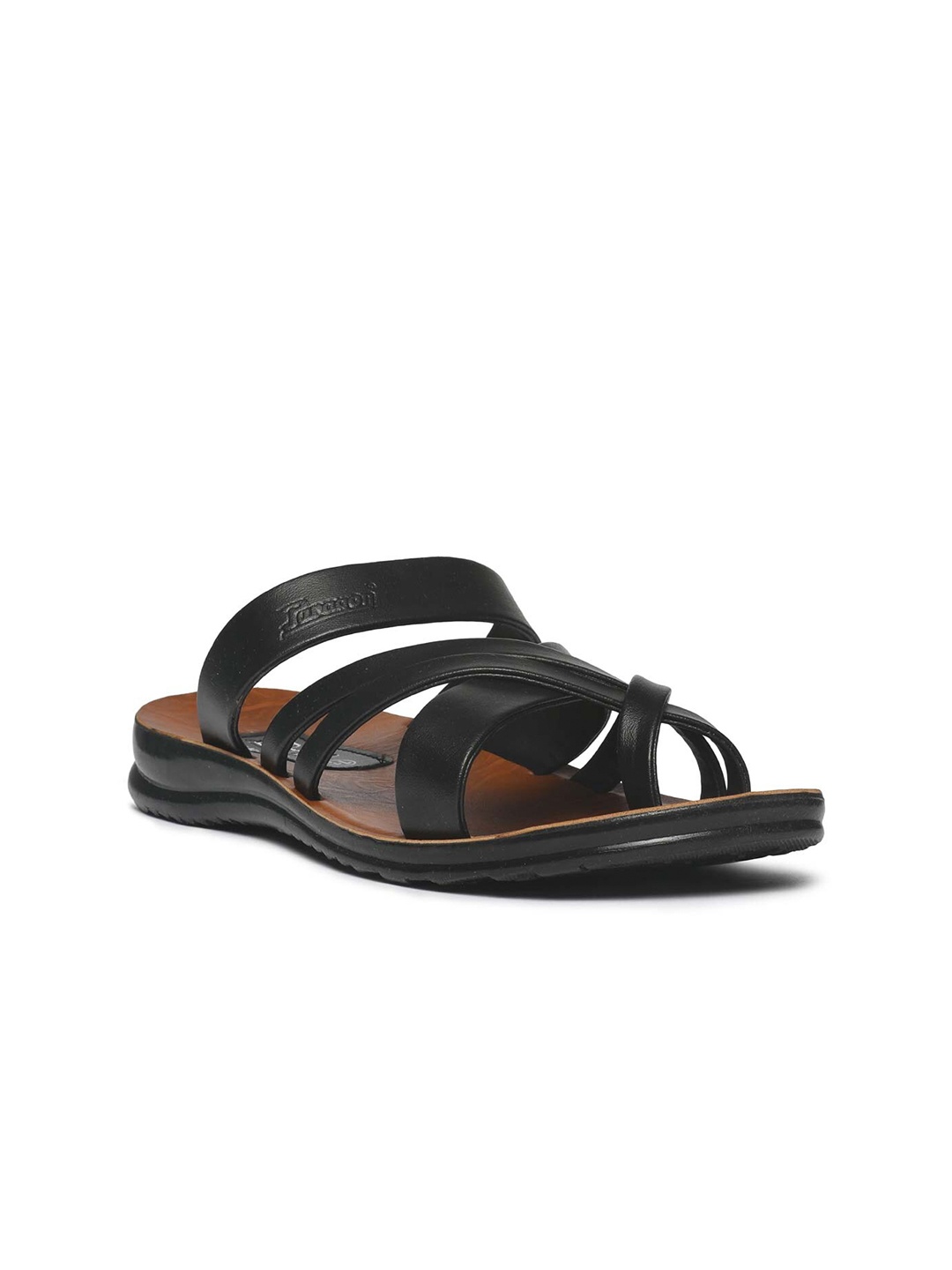 

Paragon Men Black & Brown Comfort Sandals