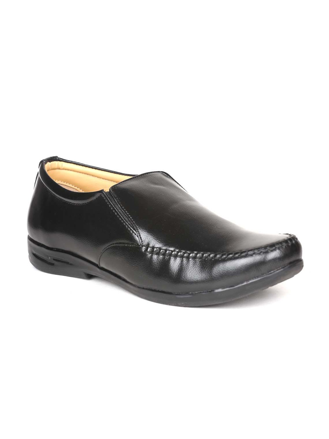 

Paragon Men Textured Formal Slip-On Shoes, Black