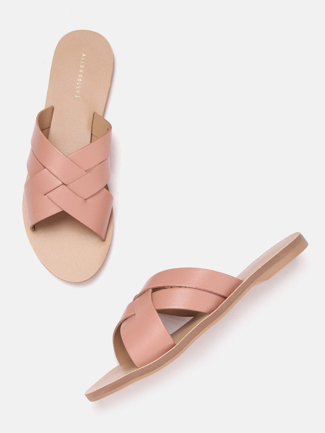 

Allen Solly Women Dusty Pink Solid Open Toe Flats, Rose