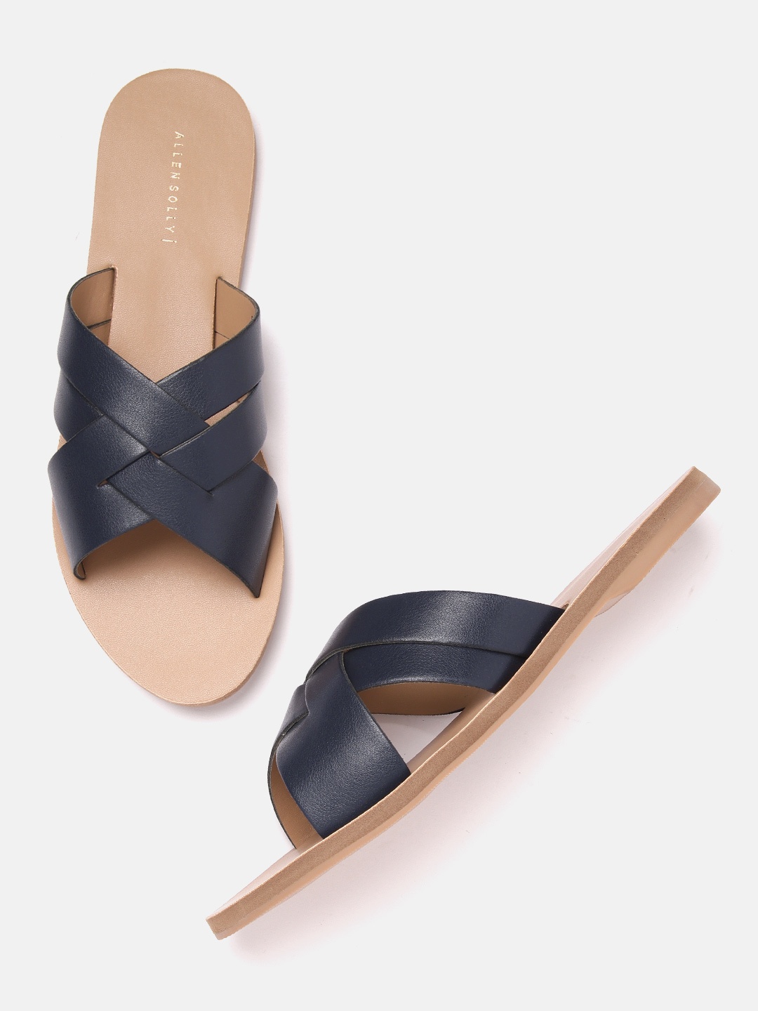

Allen Solly Women Navy Blue Solid Open Toe Flats