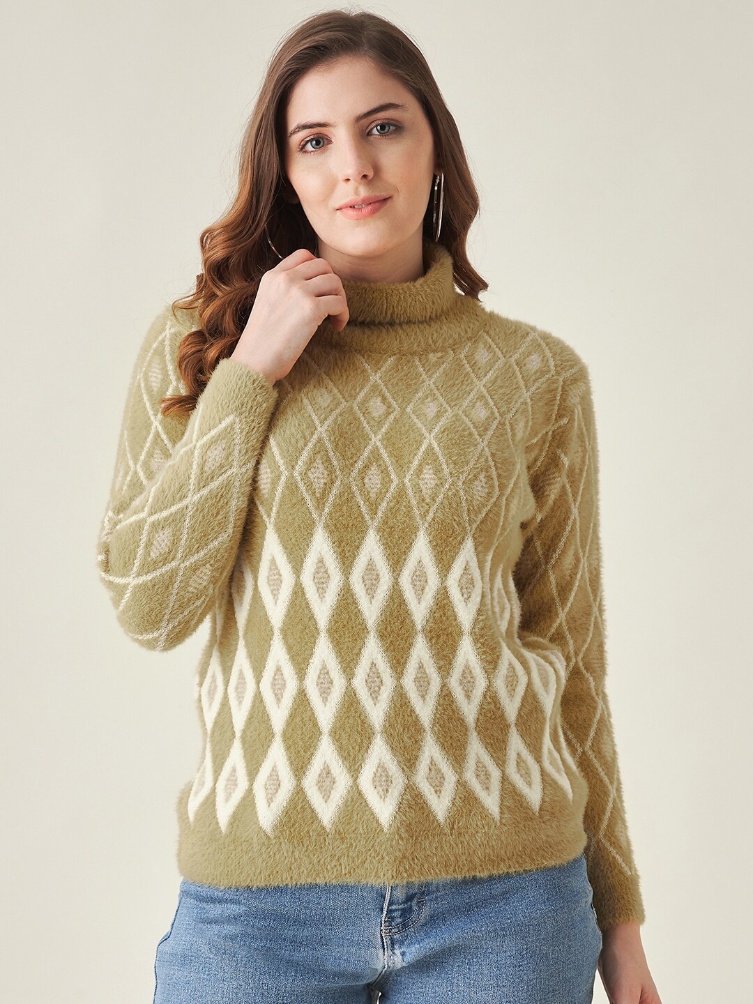 

Modeve Women Brown & White Pullover