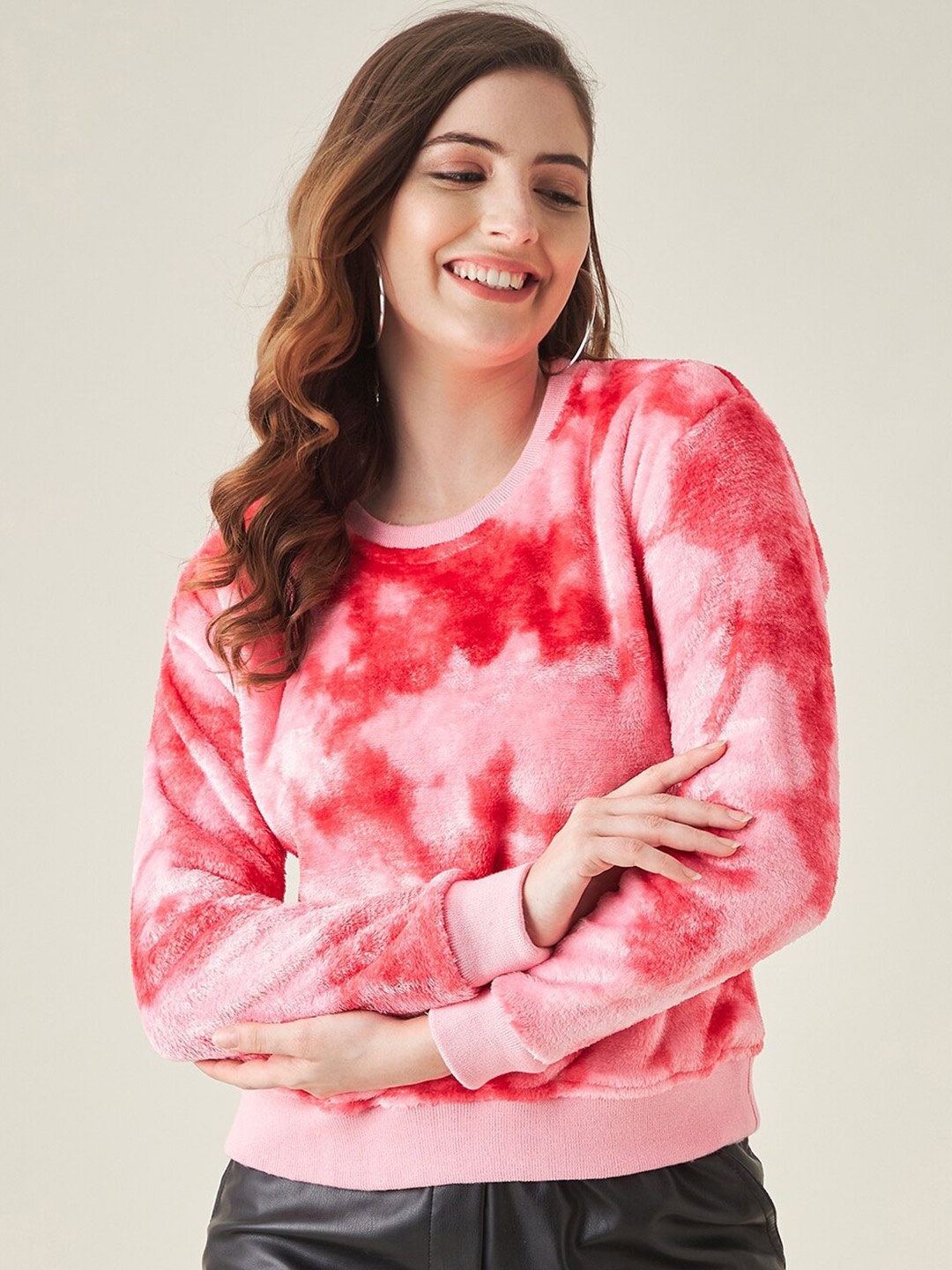 

Modeve Women Pink & Red Pullover