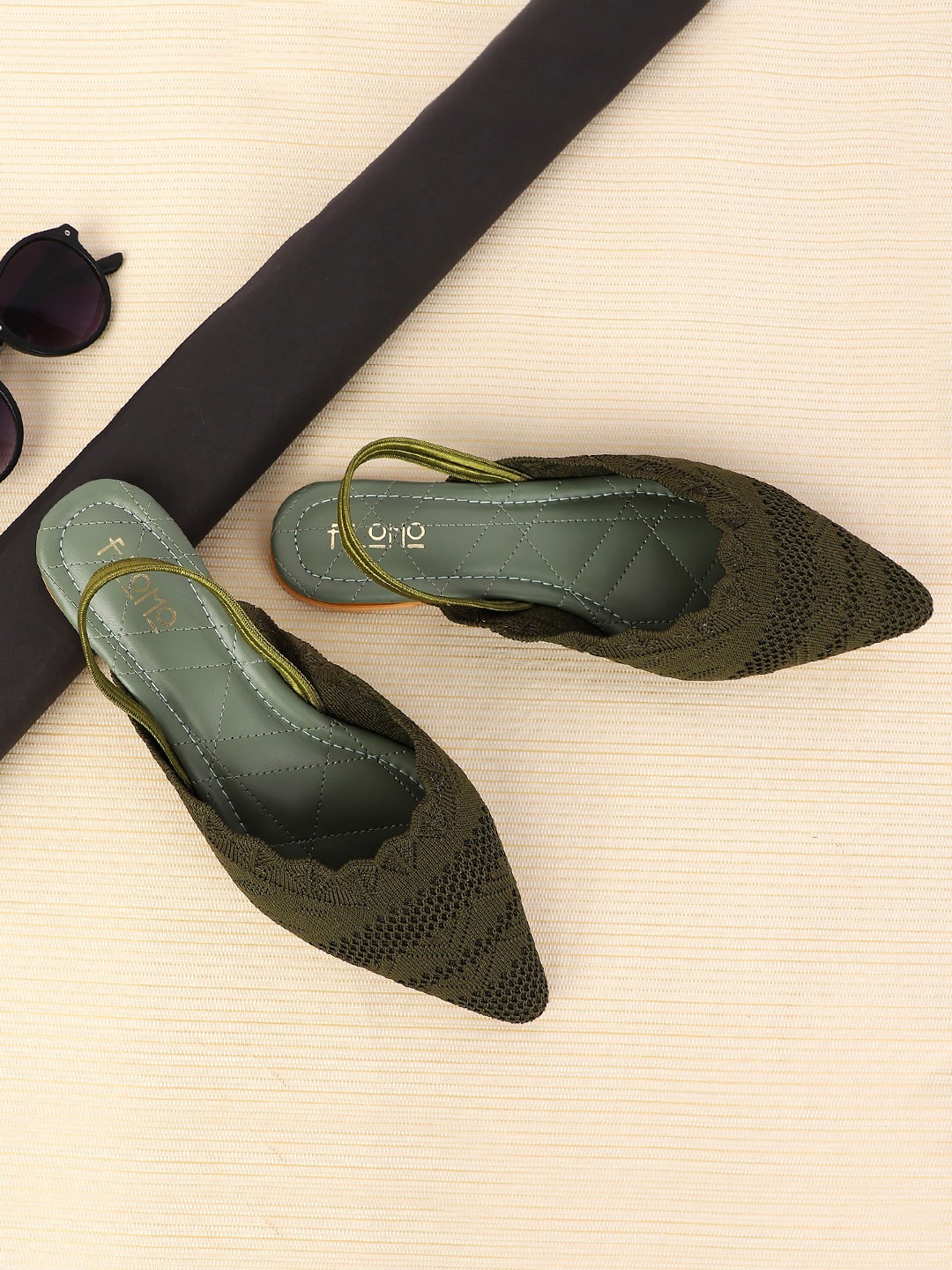 

FLOMO Women Green Mules Flats