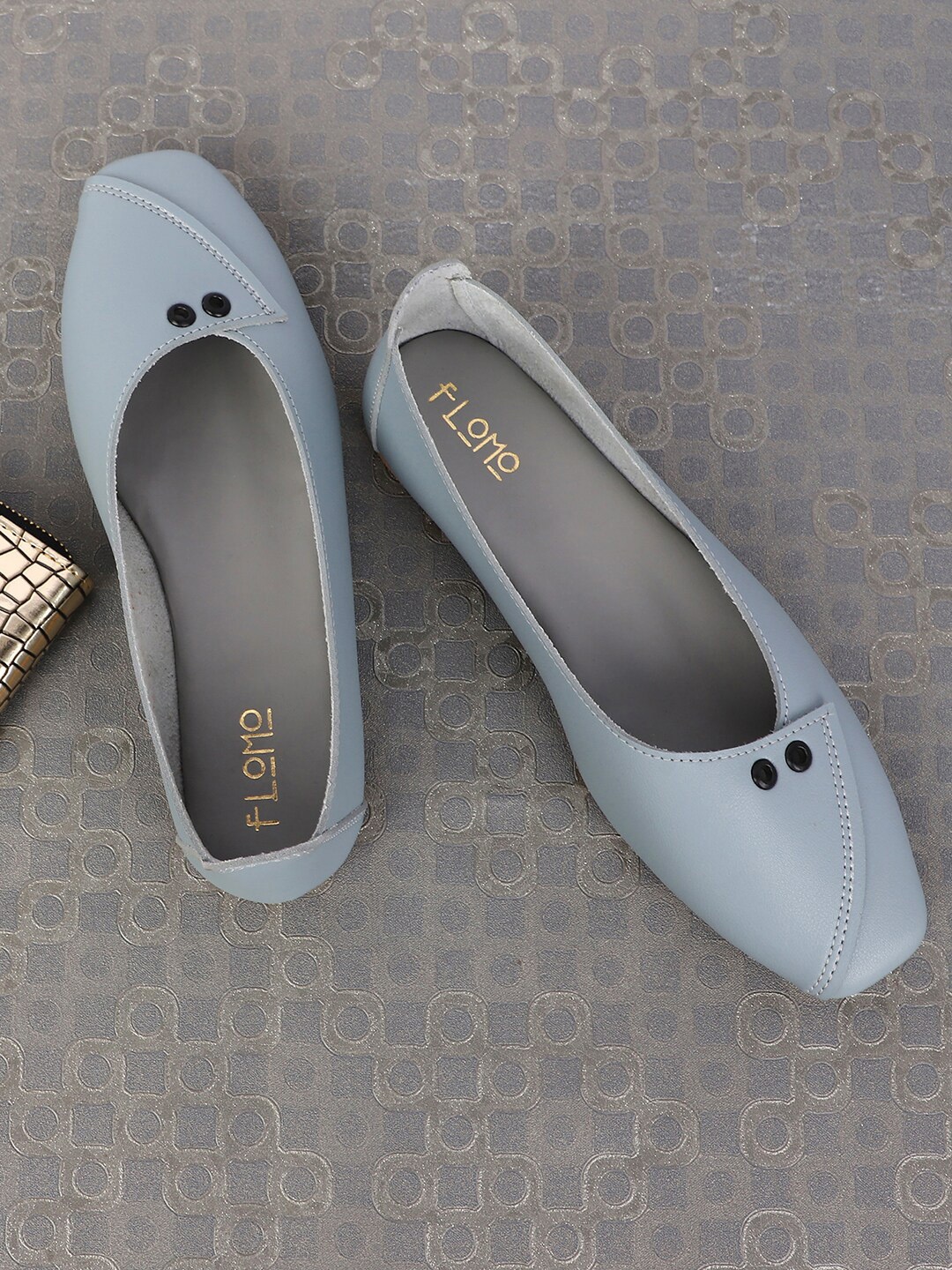

FLOMO Women Grey Ballerinas with Bows Flats
