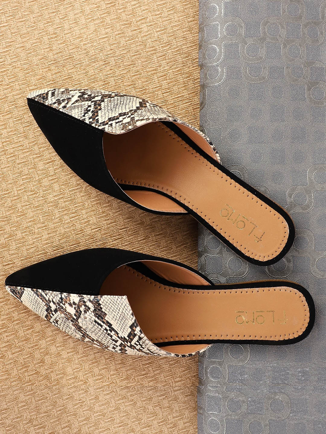 

FLOMO Women Black Mules Flats