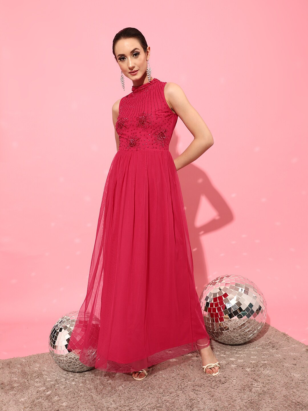 

STREET 9 Women Gorgeous Fuchsia Solid Dress