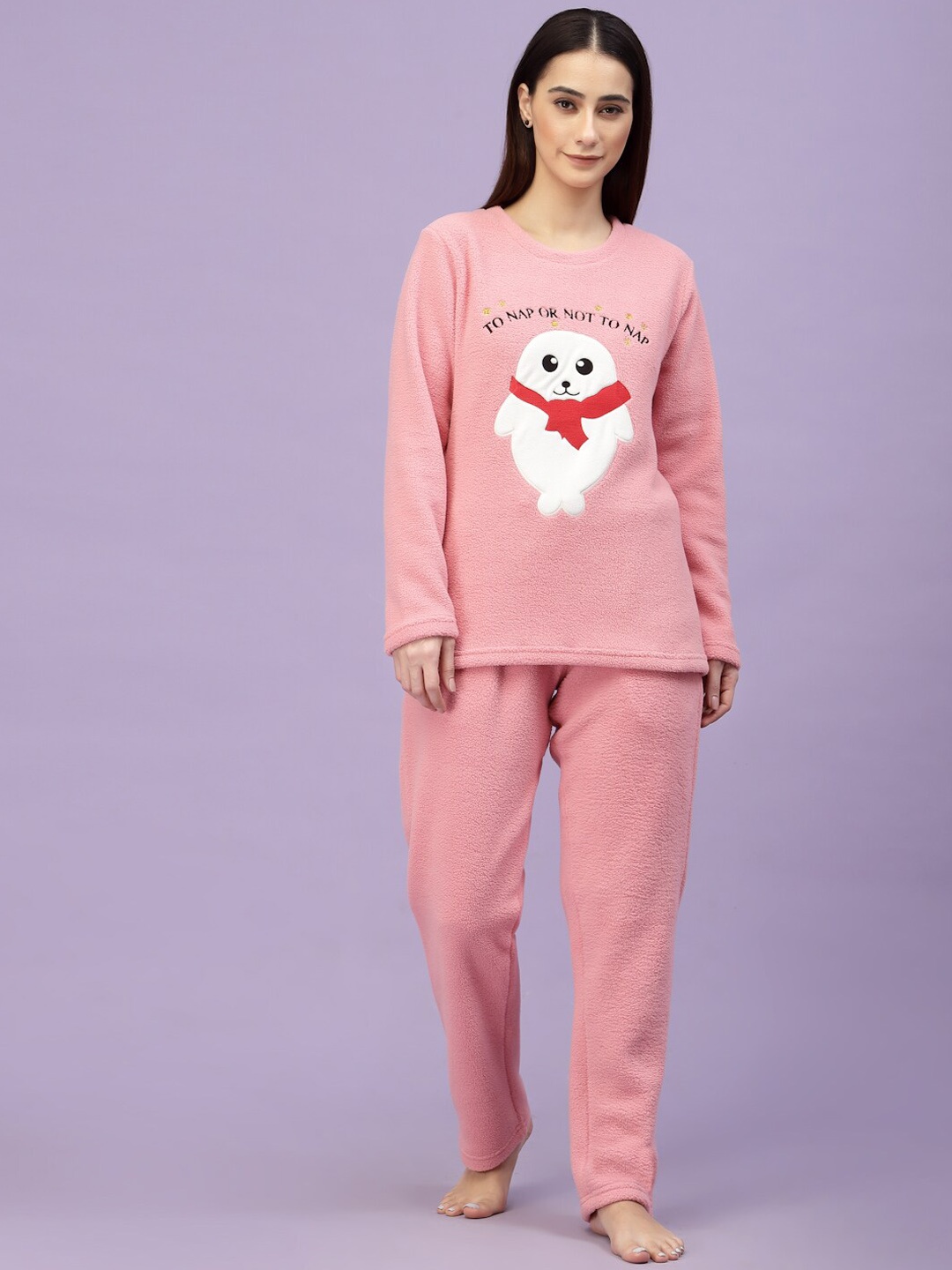 

Sweet Dreams Polar Fleece Applique Winter Pyjama Set, Pink