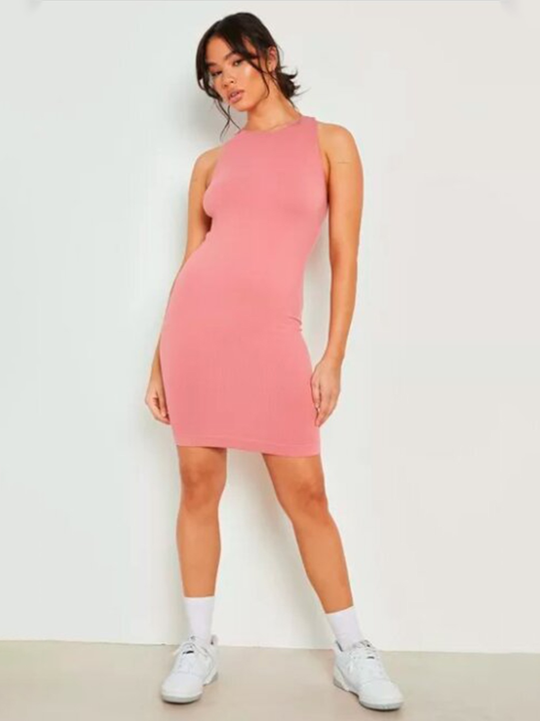 

La Aimee Pink Bodycon Dress