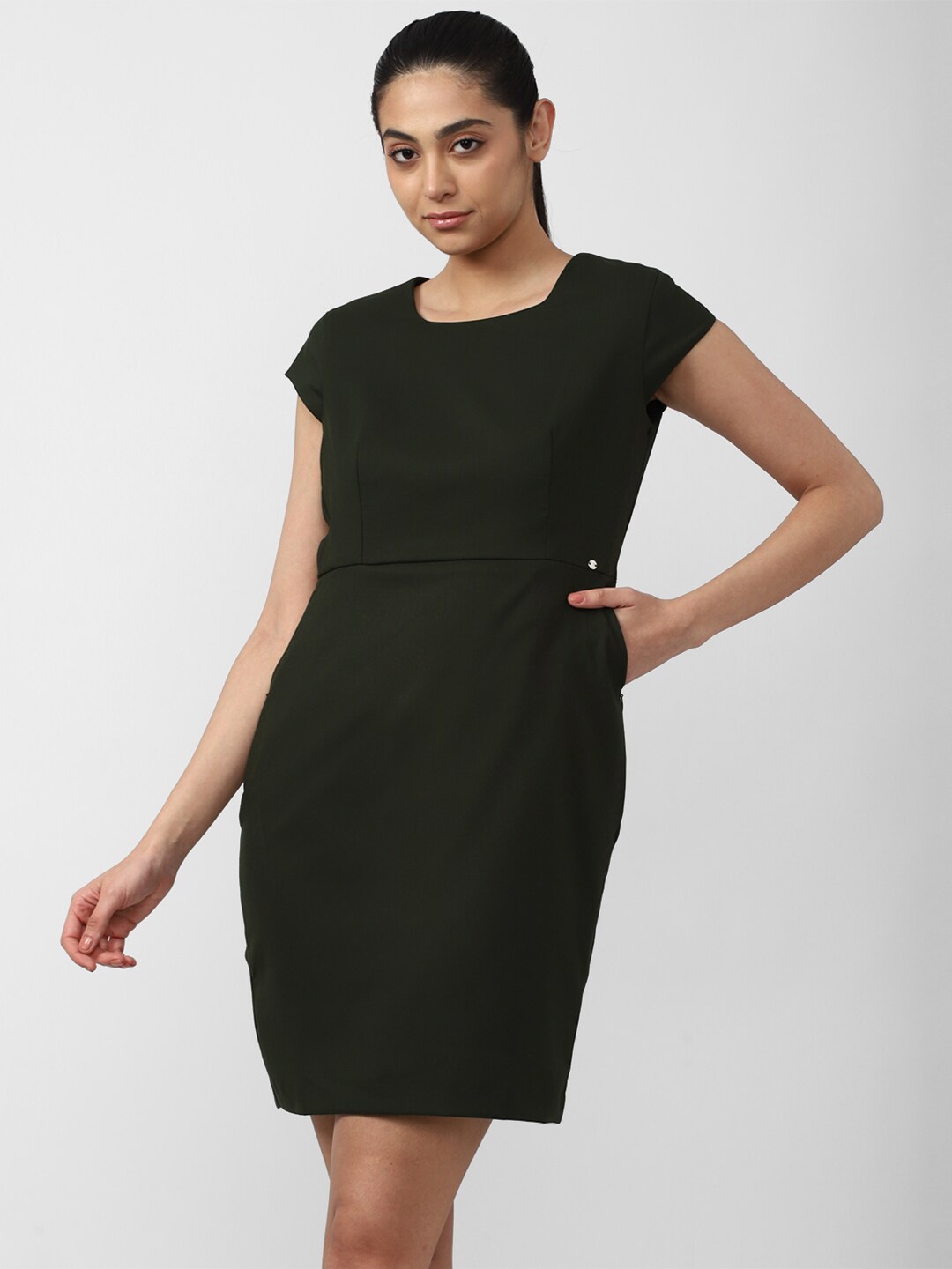 

Van Heusen Woman Women Green Sheath Dress