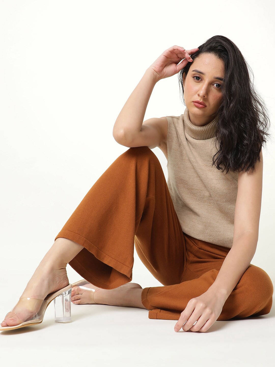

RAREISM Women Rust Straight Lounge Pant