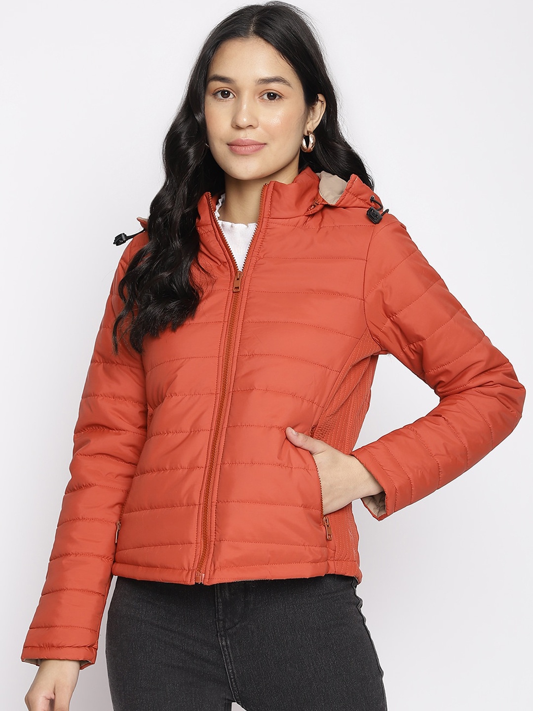 

Latin Quarters Women Red Padded Jacket