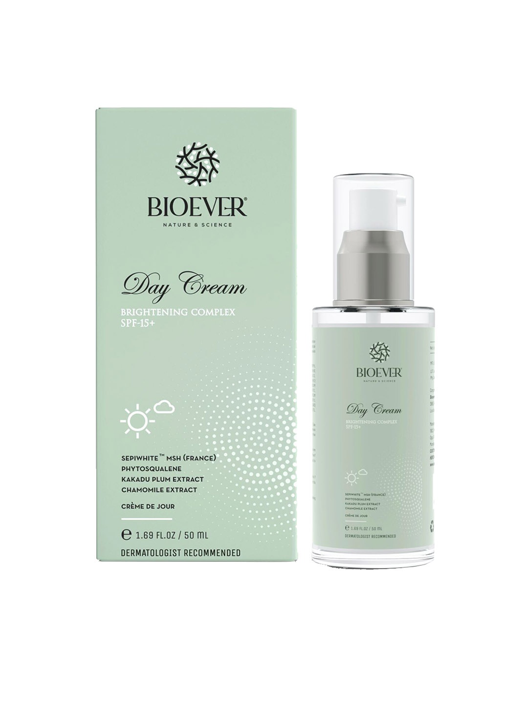 

BIOEVER Brightening Day Cream For Daily Use I Day Protection SPF 15-50ml, Beige