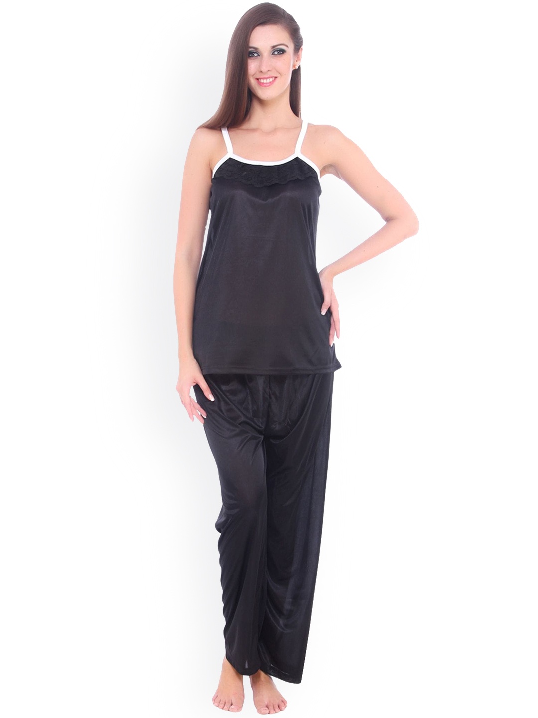 

Fasense Women Black & White Night suit