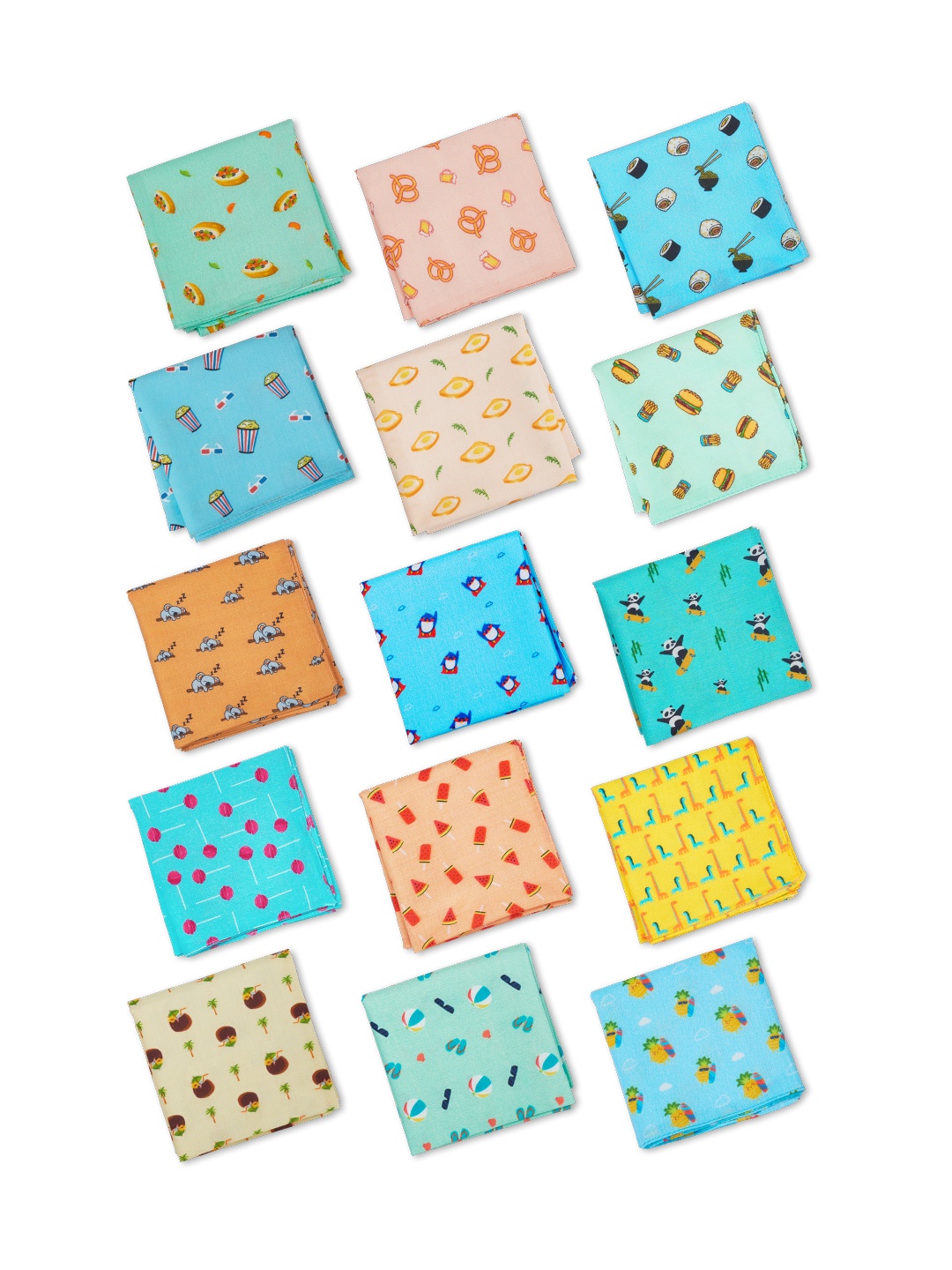 

hexafun Women Pack Of 15 Printed Organic Premium Cotton Handkerchief + FREE Surprise Gift, Pink