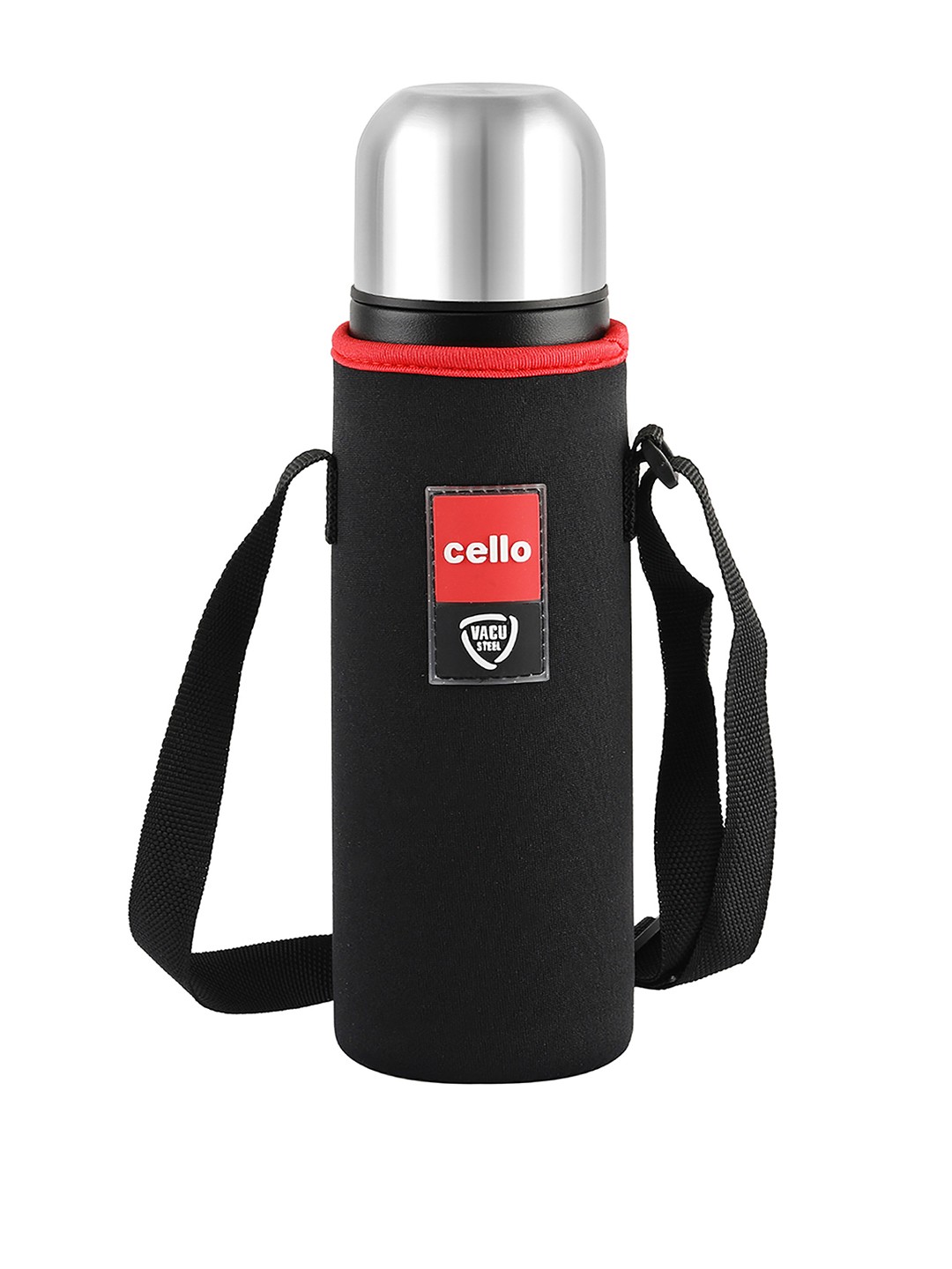 

Cello Black Duro Tuff Steel Series Flip Durable DTP Coating Water Bottle And Jacket 500 ml