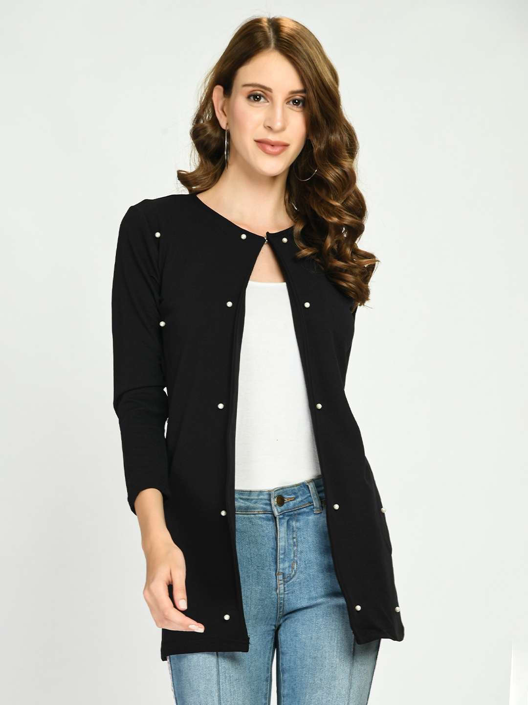 

IUGA Women Black Pearl Shrug