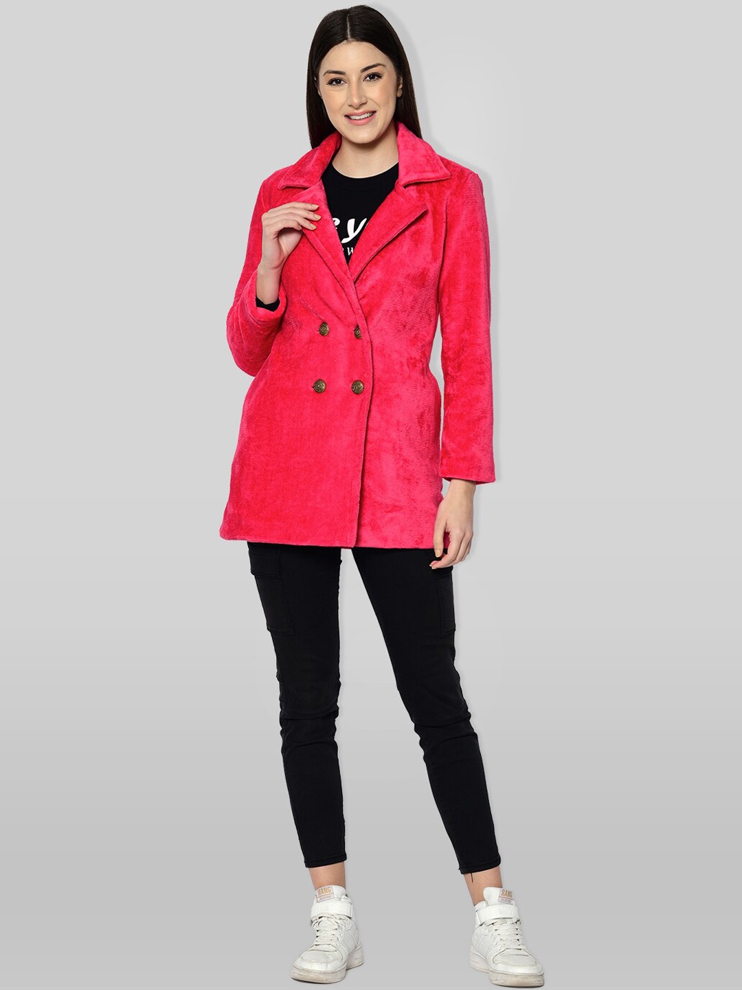 

PRETTY LOVING THING Women Pink Solid Coats