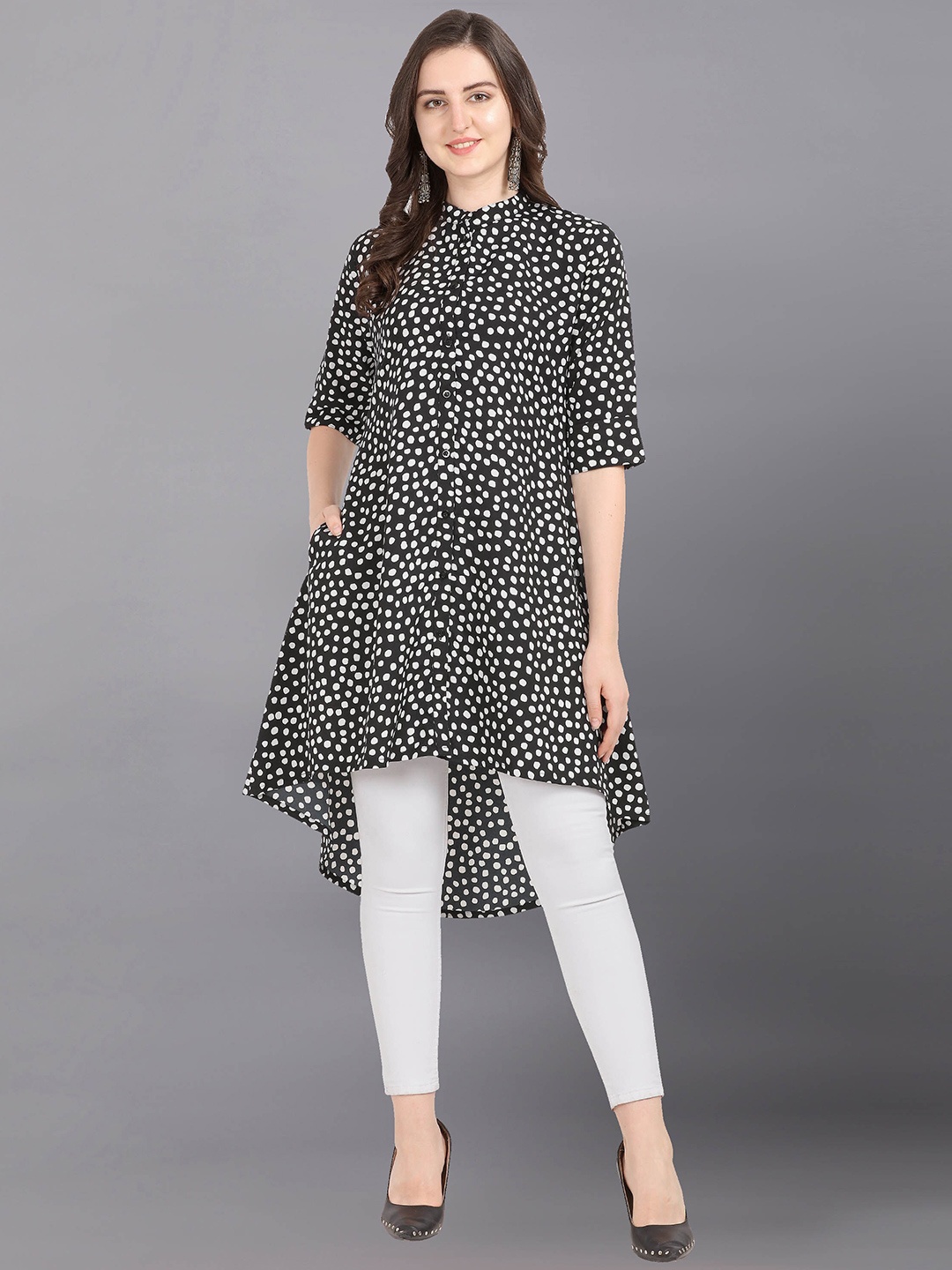 

Fashfun Women Black & White Printed Kurti