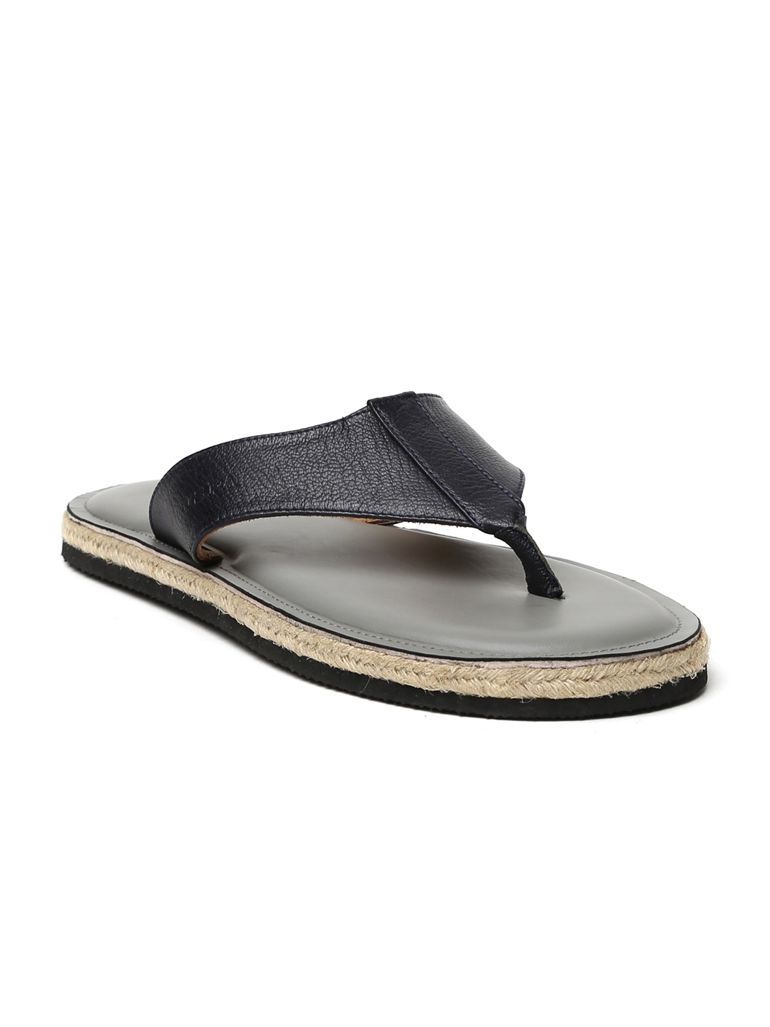 

U.S. Polo Assn. Men Navy Blue Boulder Leather Sandals