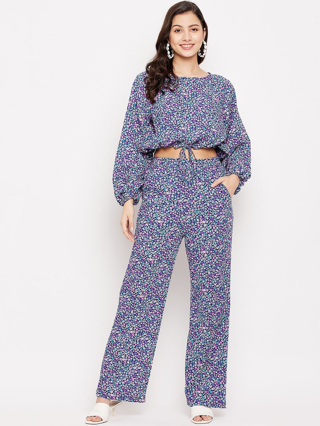 

Fashfun Women Blue Printed Co-Ords