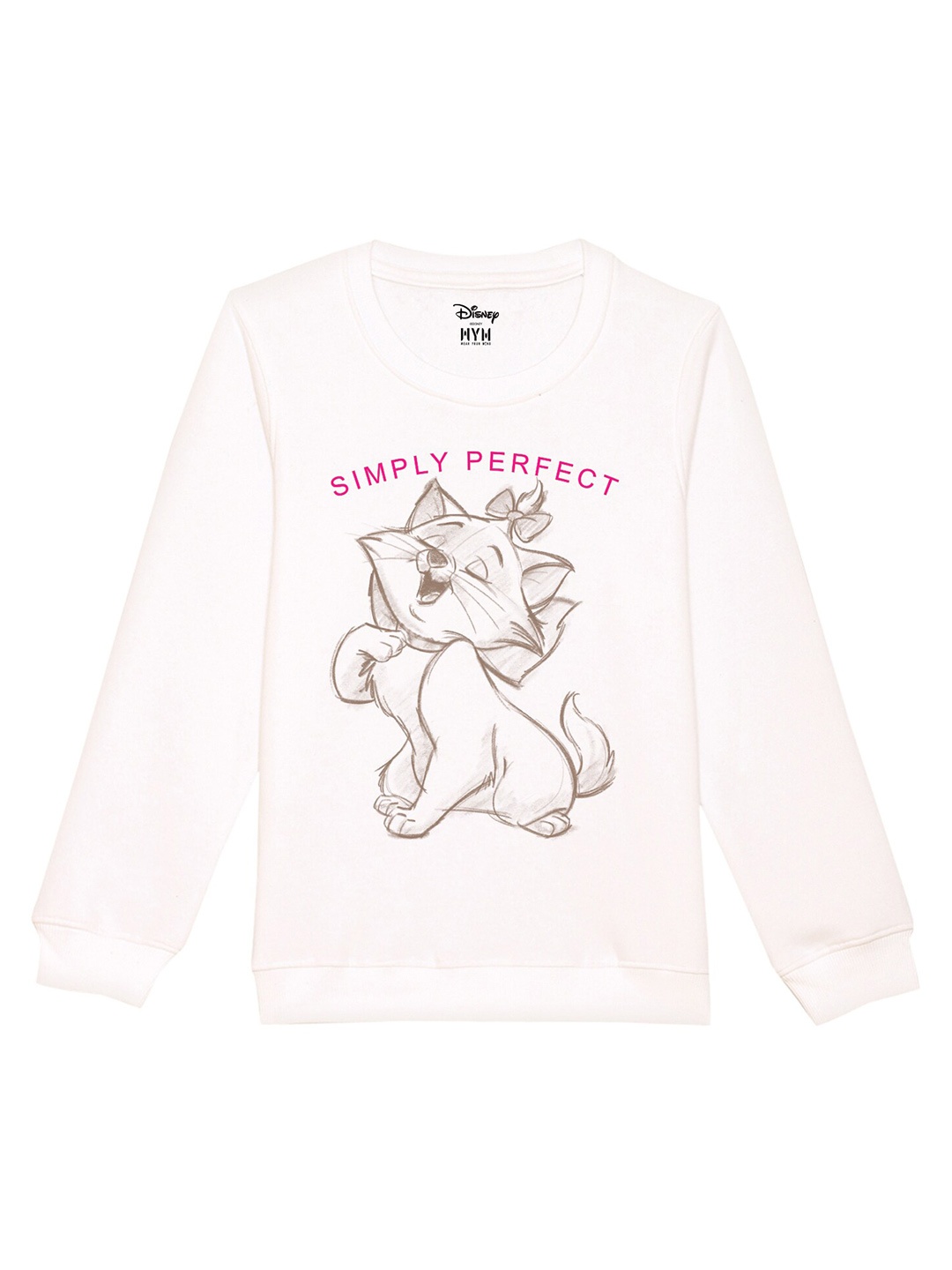 

Disney by Wear Your Mind Girls White Printed Sweatshirt