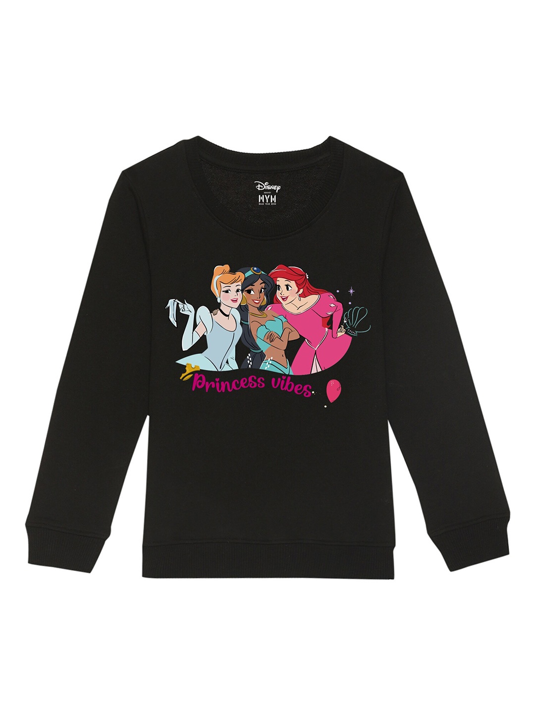 

Disney by Wear Your Mind Girls Black Printed Sweatshirt