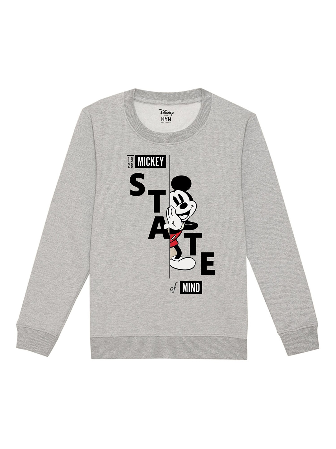 

Disney by Wear Your Mind Boys Grey Printed Sweatshirt