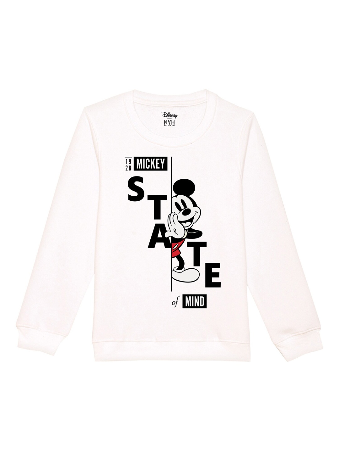 

Disney by Wear Your Mind Boys White Printed Sweatshirt