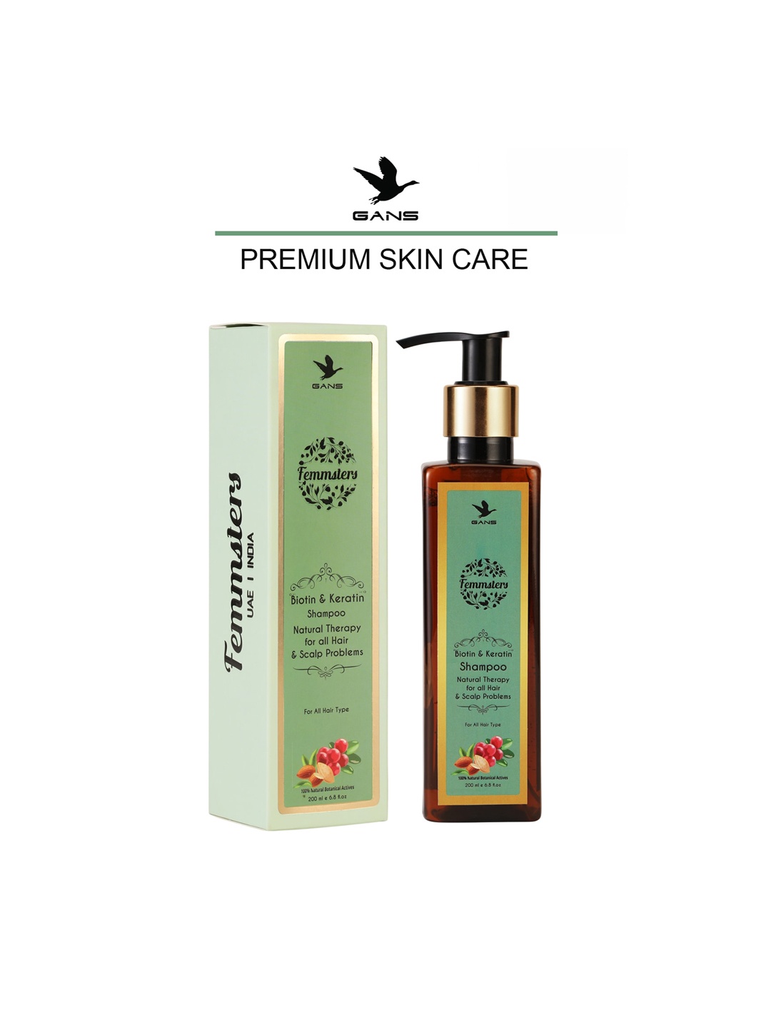 

Gans Femmsters Biotin & Keratin Shampoo 200ml, Transparent
