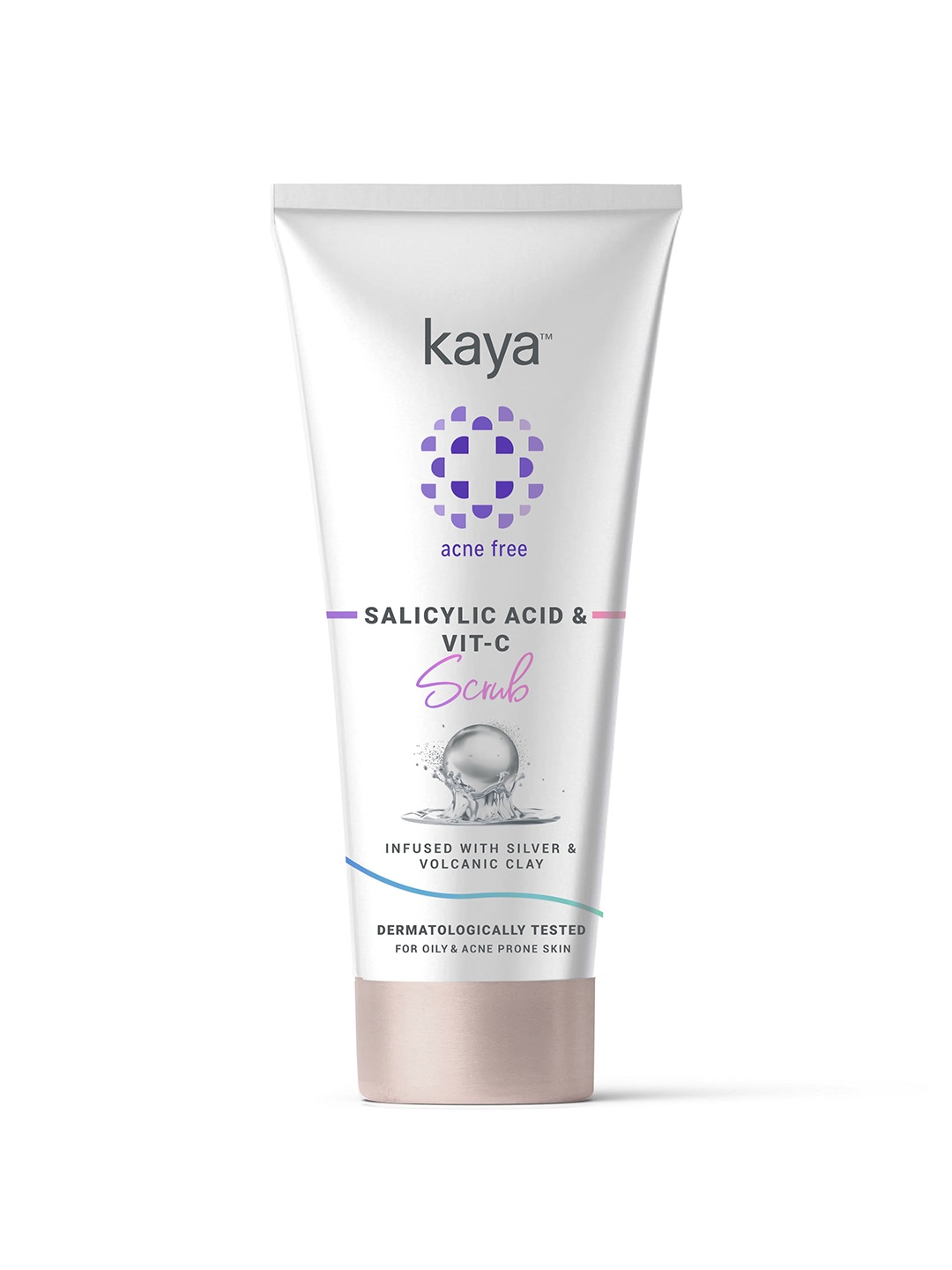 

Kaya Salicylic Acid & Vitamin C Face Scrub with Silver & Volcanic Clay - 75 ml, White