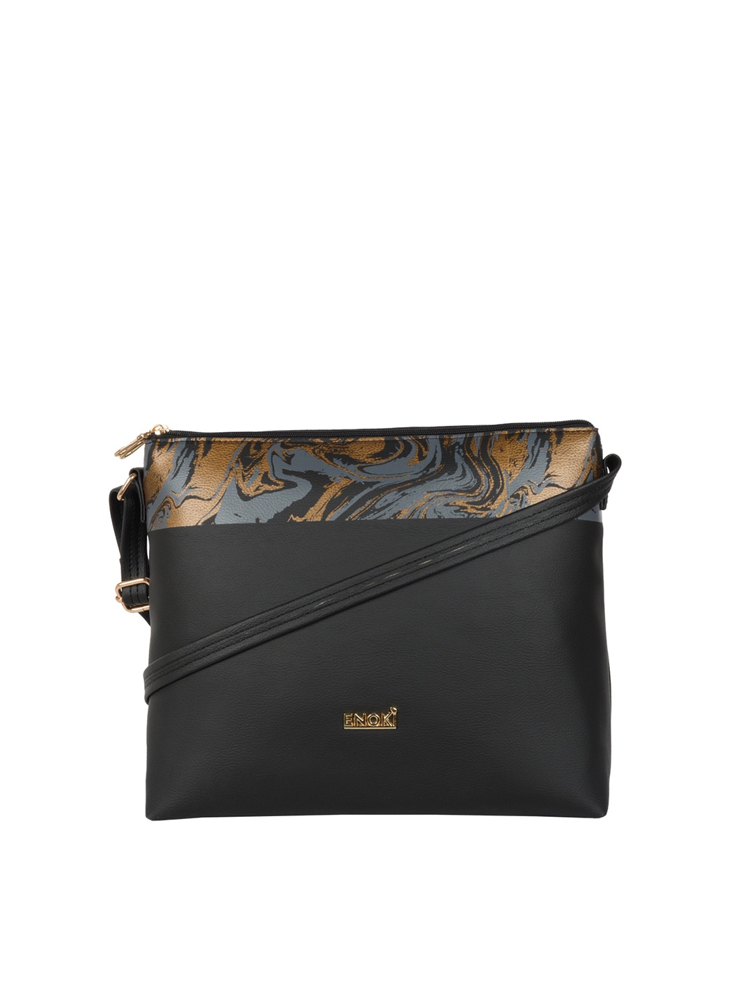 

ENOKI Black Printed Shopper Sling Bag