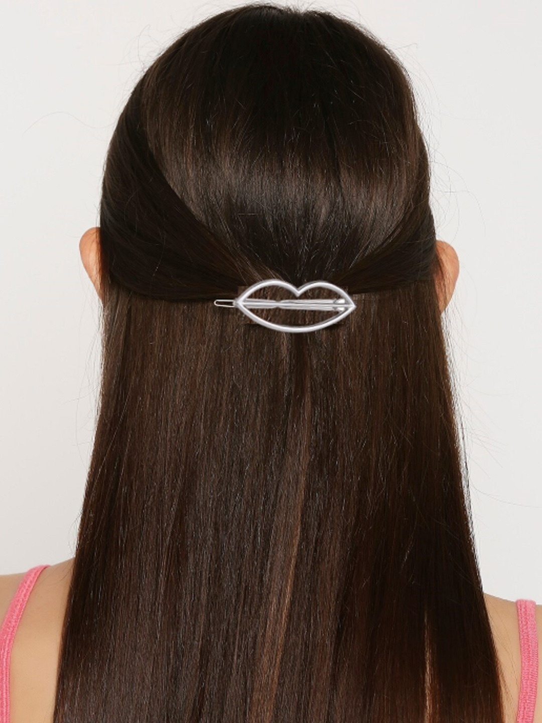 

OOMPH Women Silver-Toned Embellished Alligator Hair Clip