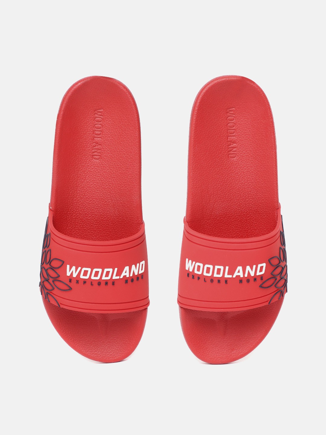 

Woodland Men Red & Navy Blue Brand Logo Print Sliders