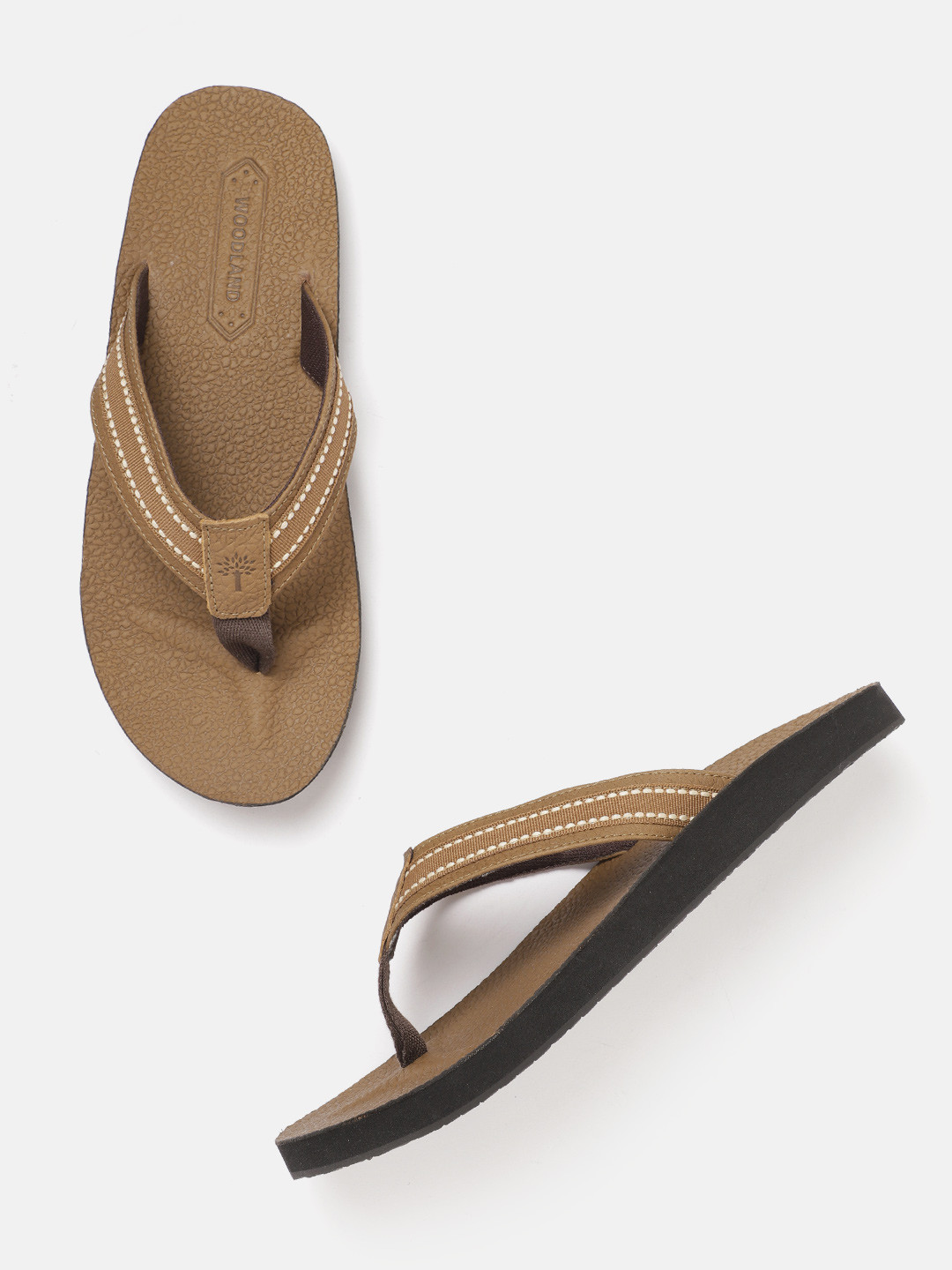 

Woodland Men Brown Solid Thong Flip-Flops