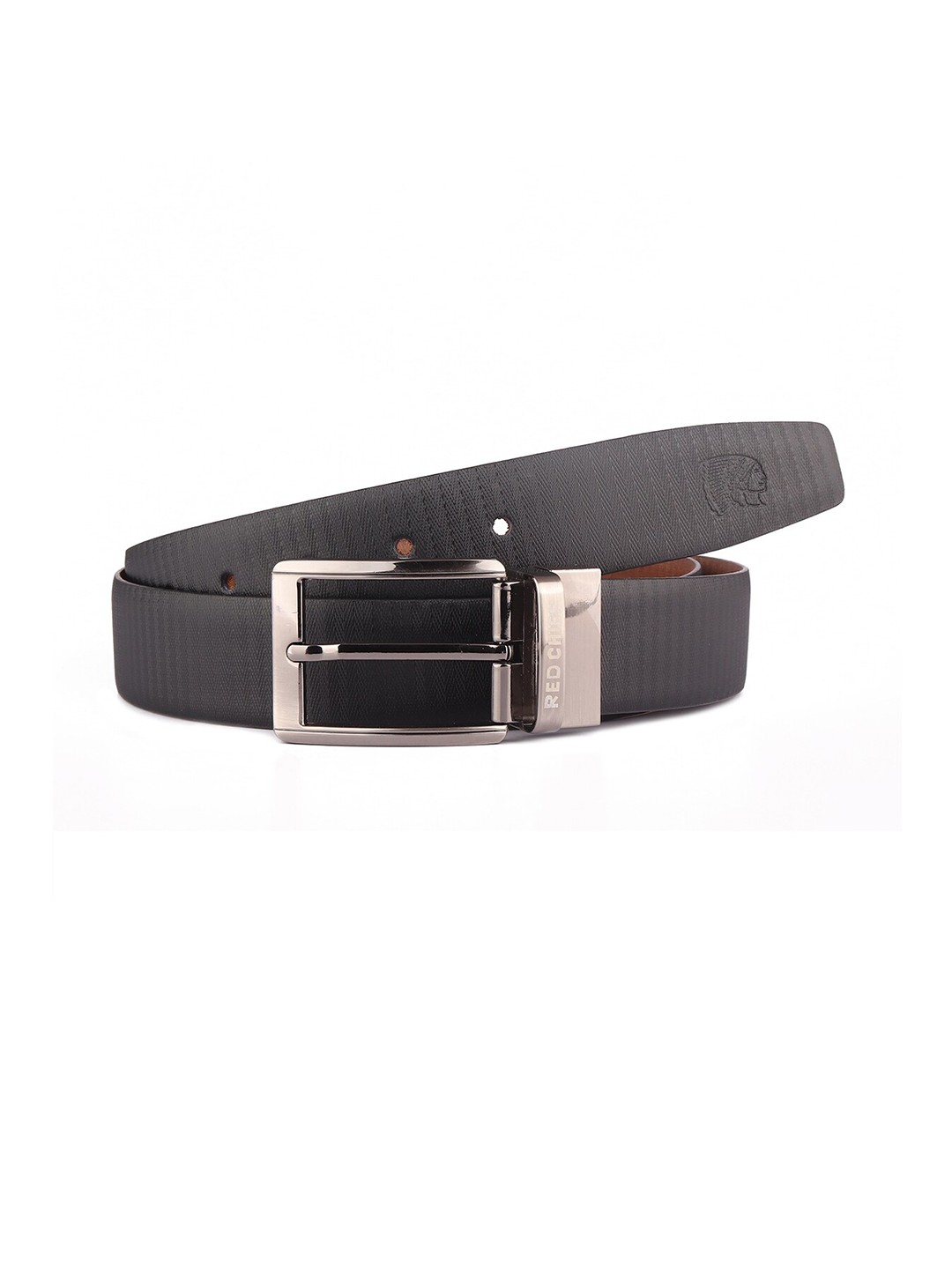

Red Chief Men Black Solid Leather Belt