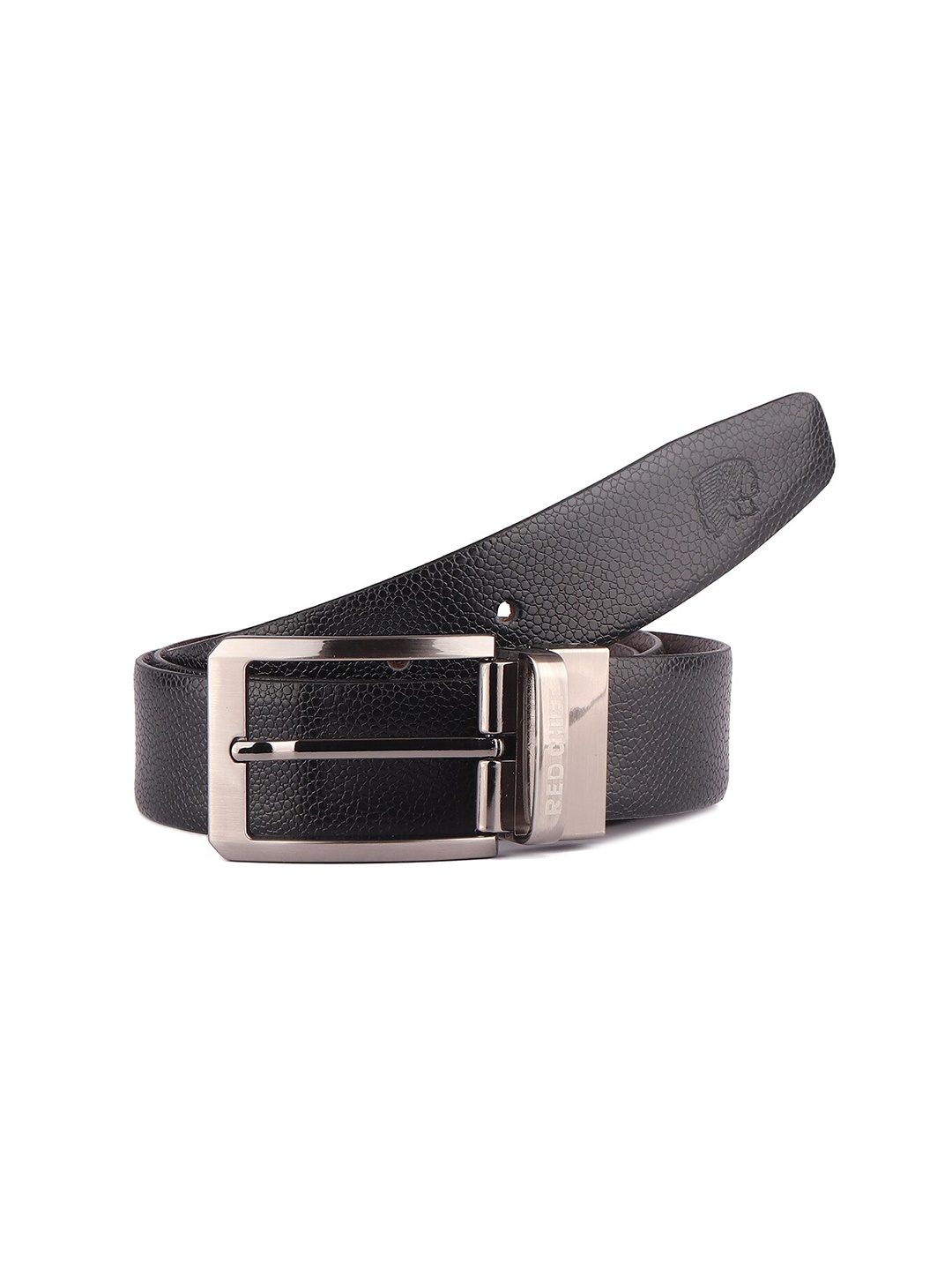 

Red Chief Men Black Solid Leather Belt