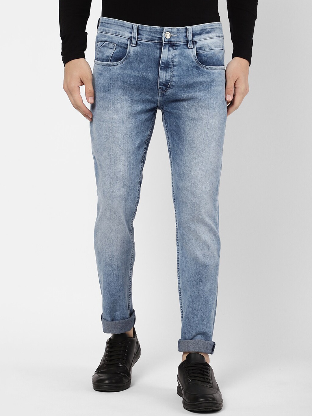 

R&B Men Blue Slim Fit Heavy Fade Jeans