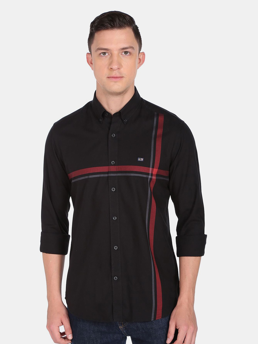 

Arrow Sport Men Black Slim Fit Cotton Casual Shirt