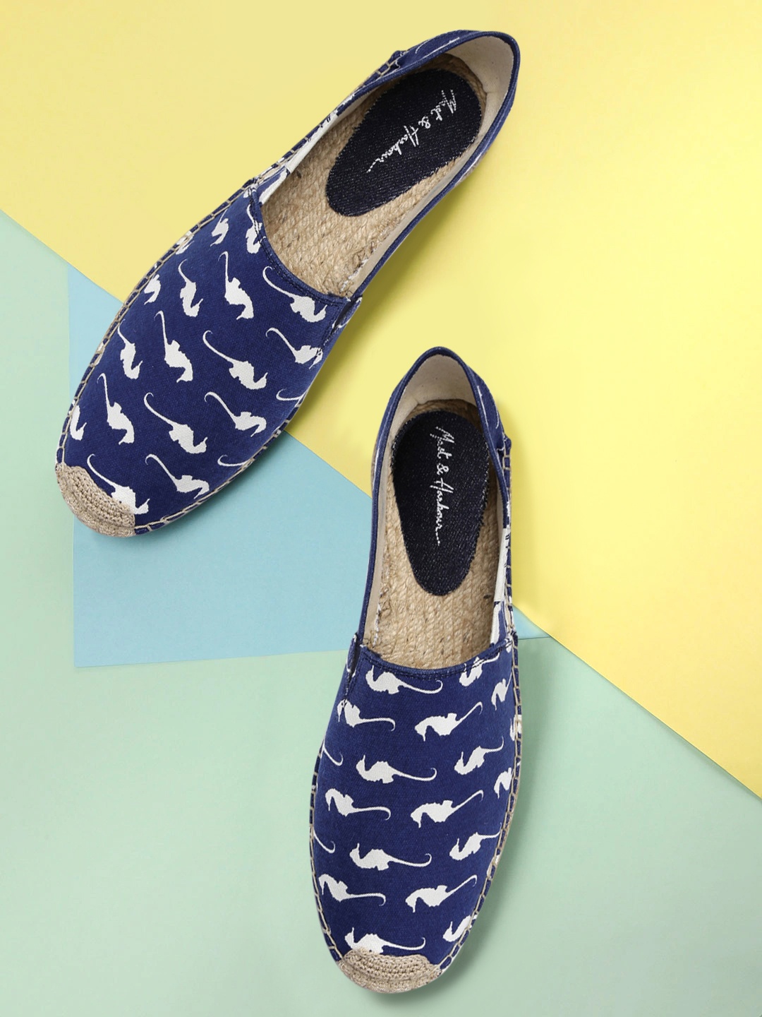 

Mast & Harbour Men Blue Printed Espadrilles