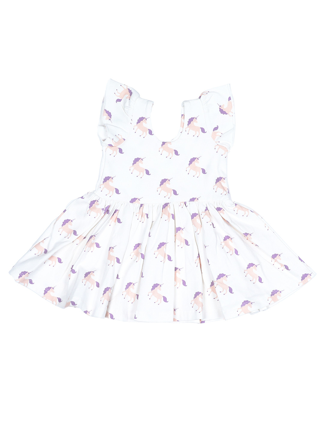 

Masilo Girls White & Purple Printed Top