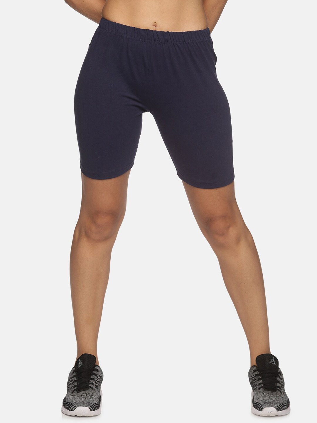 

NOT YET by us Women Navy Blue Slim Fit Outdoor Sports Shorts