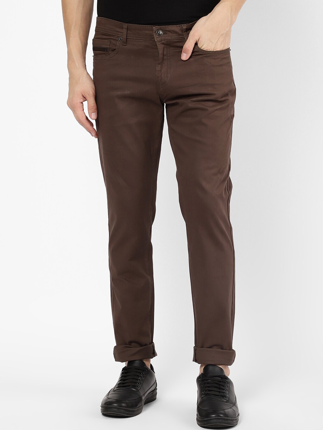 

R&B Men Chinos Trousers, Olive