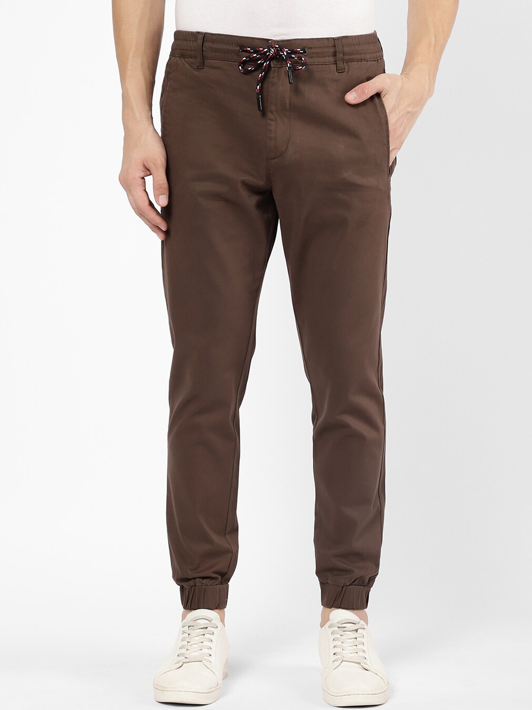 

R&B Men Cotton Trousers, Olive