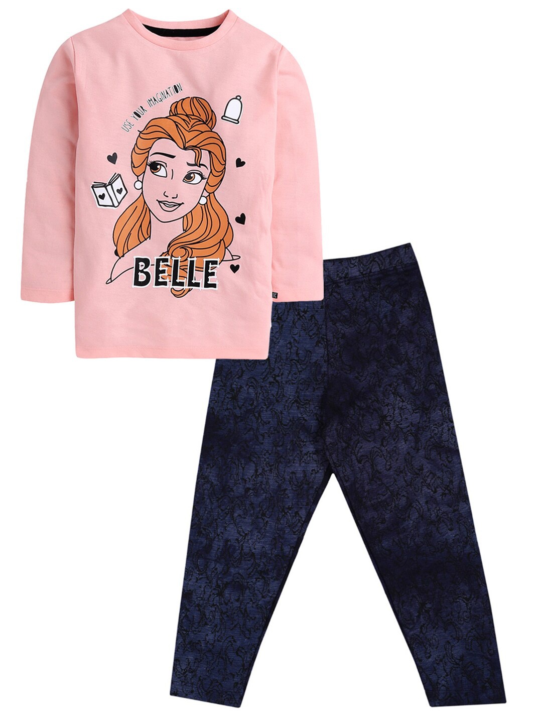 

KINSEY Girls Pink & Blue T-shirt with Leggings