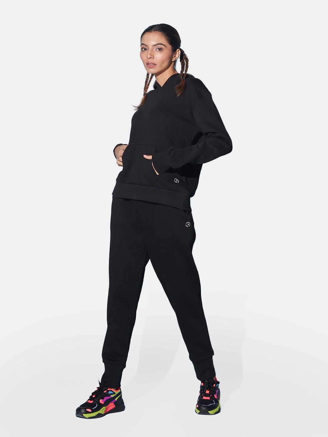 

KICA Women Black Solid Tracksuit